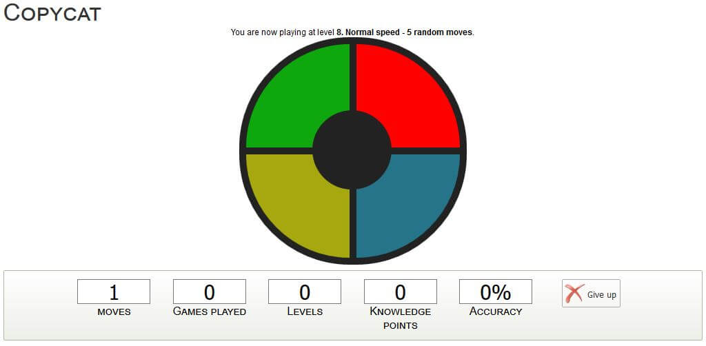 Exercise your brain in a new game New game Helpful Games