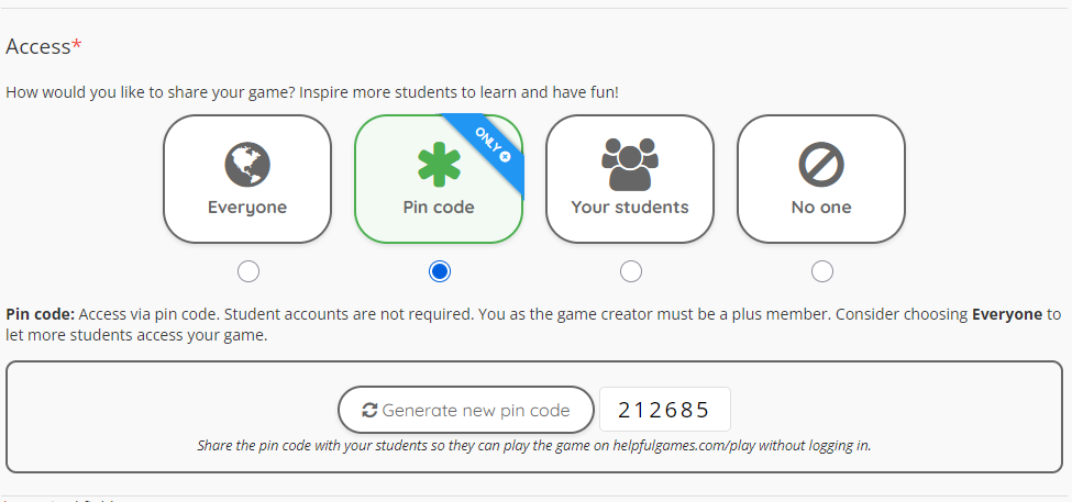 Pin Code Games