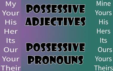 The game Possessive adjectives & possessive pronouns