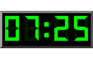 Digital clock in English